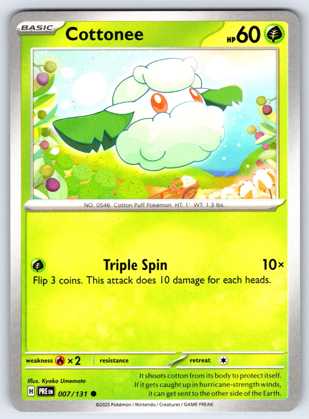 Cottonee Common SV: Prismatic Evolutions 007/131 NM 2025