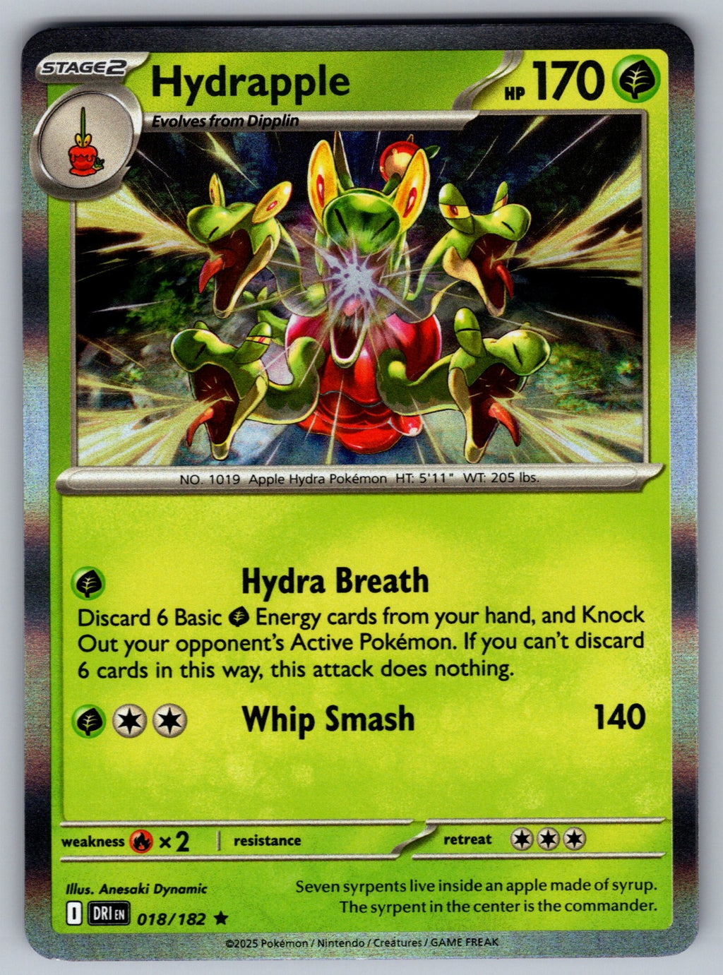 Hydrapple Holo Illustration Rare SV10: Destined Rivals 188/182 NM 2025