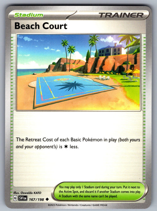 Beach Court Uncommon SV01: Scarlet & Violet Base Set 167/198 NM 2023