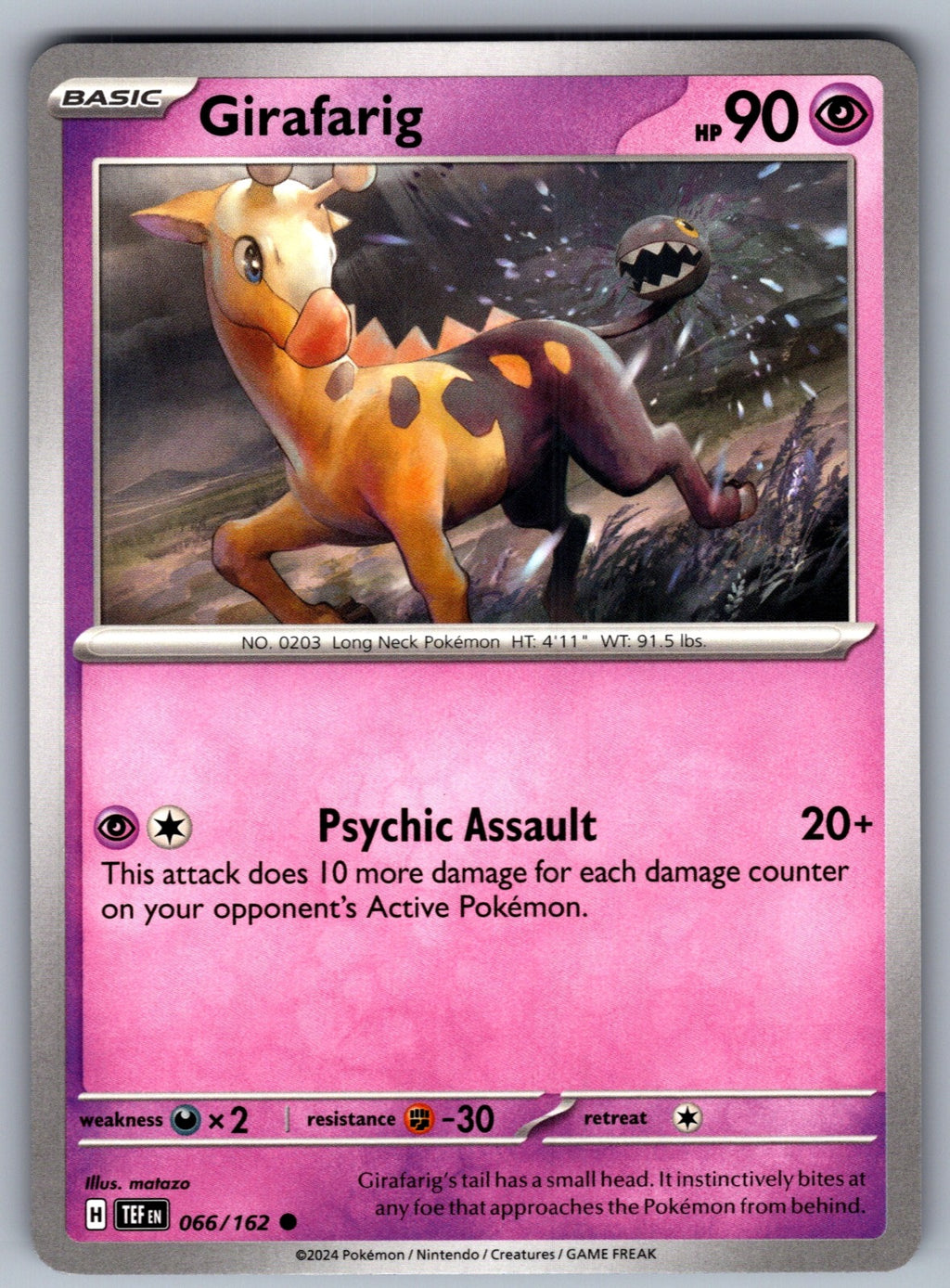 Girafarig Common SV05: Temporal Forces 066/162 NM 2024