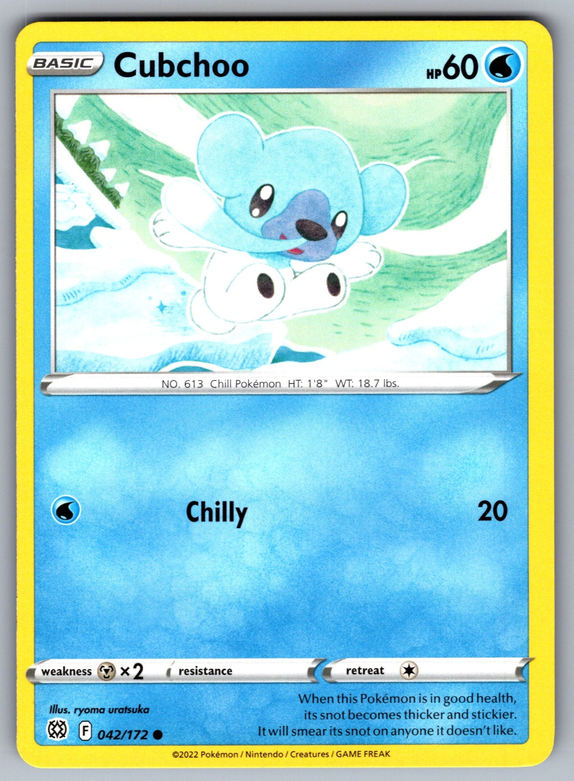 Cubchoo Common SWSH09: Brilliant Stars 042/172 NM 2022