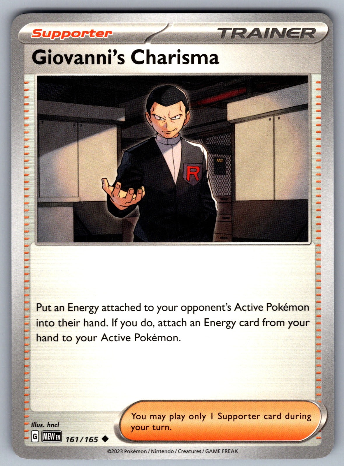 Giovanni's Charisma Uncommon SV: Scarlet & Violet 151 161/165 NM 2023