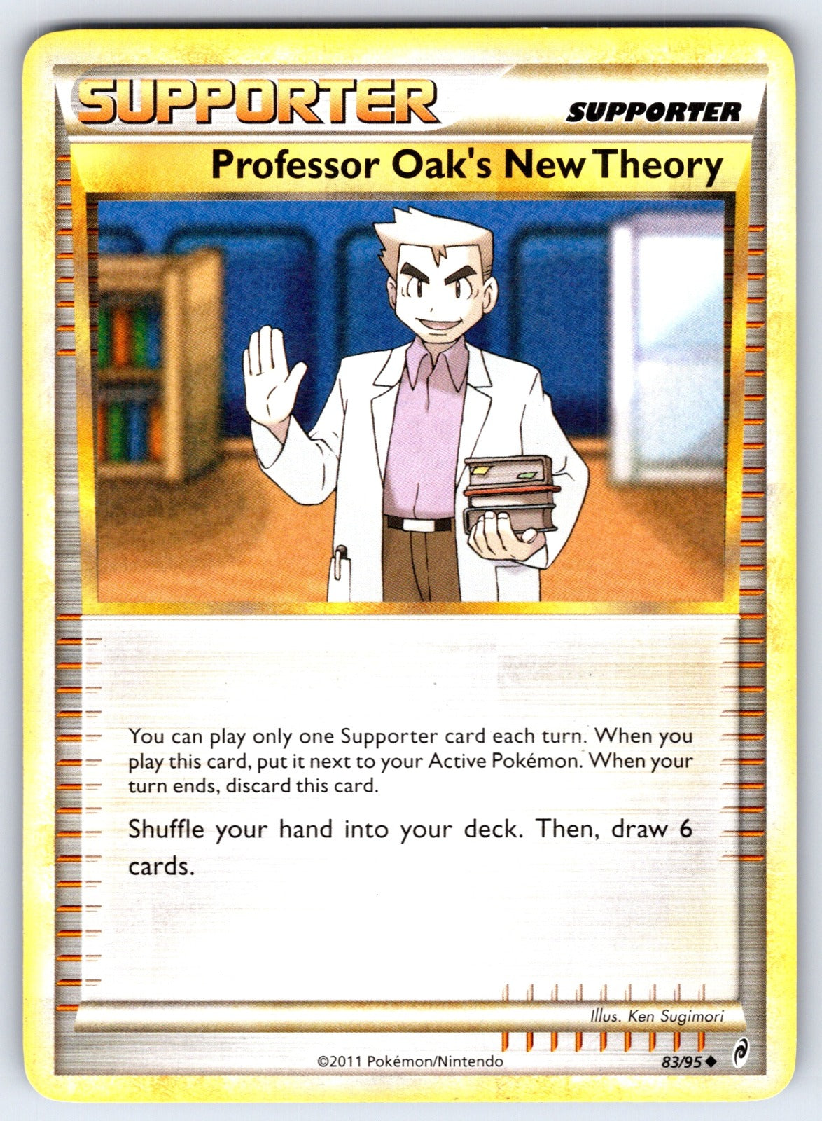 Professor Oak's New Theory Uncommon HeartGold SoulSilver 101/123 LP 2010