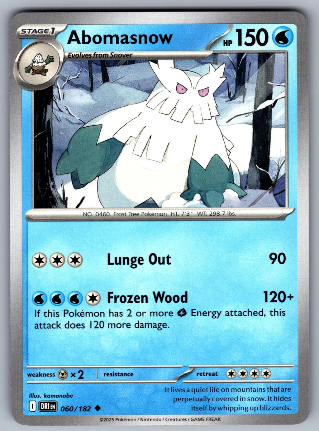 Abomasnow Uncommon SV10: Destined Rivals 060/182 NM 2025