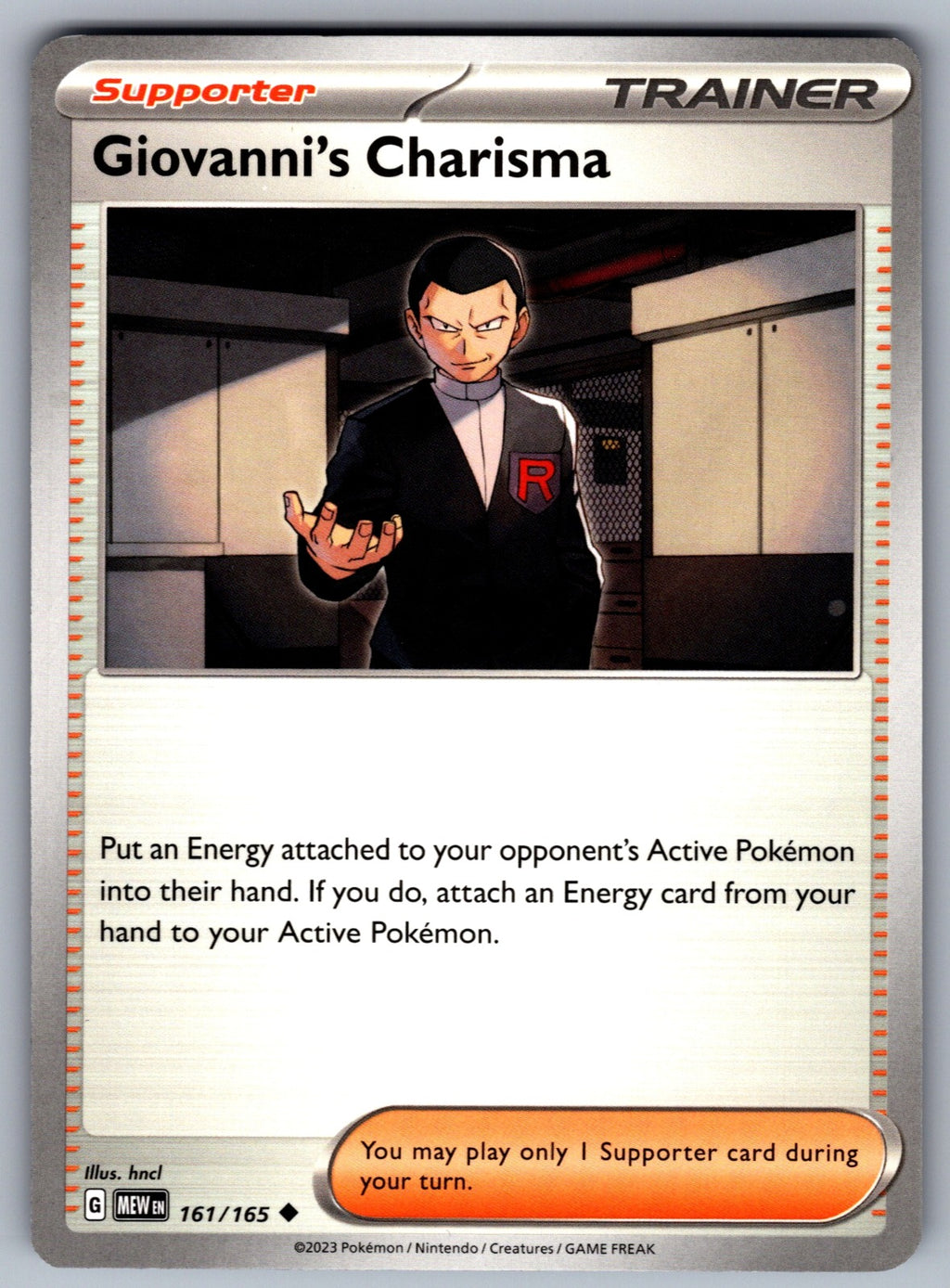 Giovanni's Charisma Uncommon SV: Scarlet & Violet 151 161/165 NM 2023