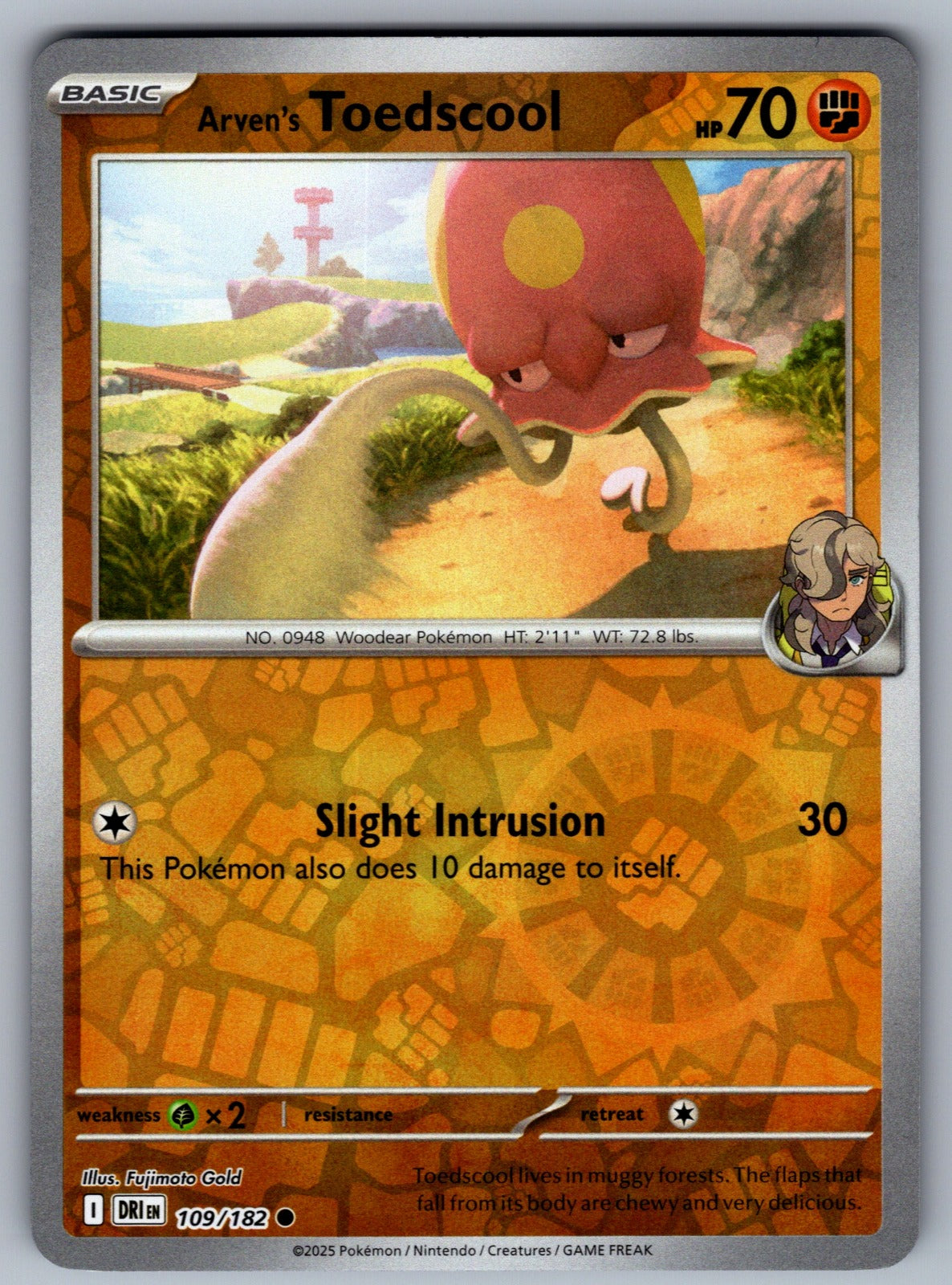 Arven's Toedscool Reverse Holo Common SV10: Destined Rivals 109/182 NM 2025