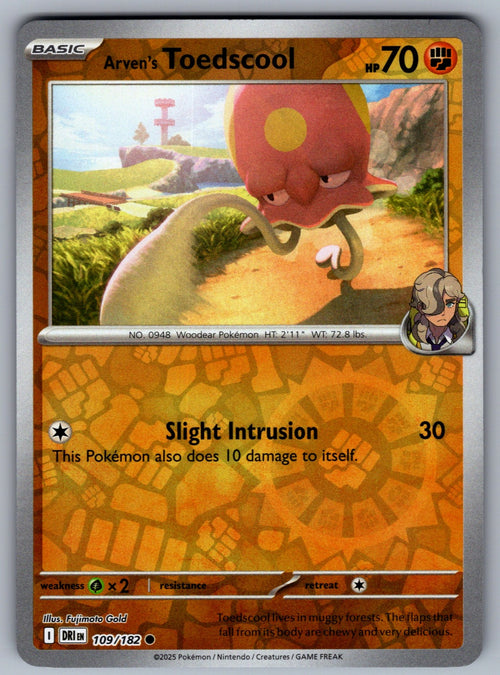 Arven's Toedscool Reverse Holo Common SV10: Destined Rivals 109/182 NM 2025