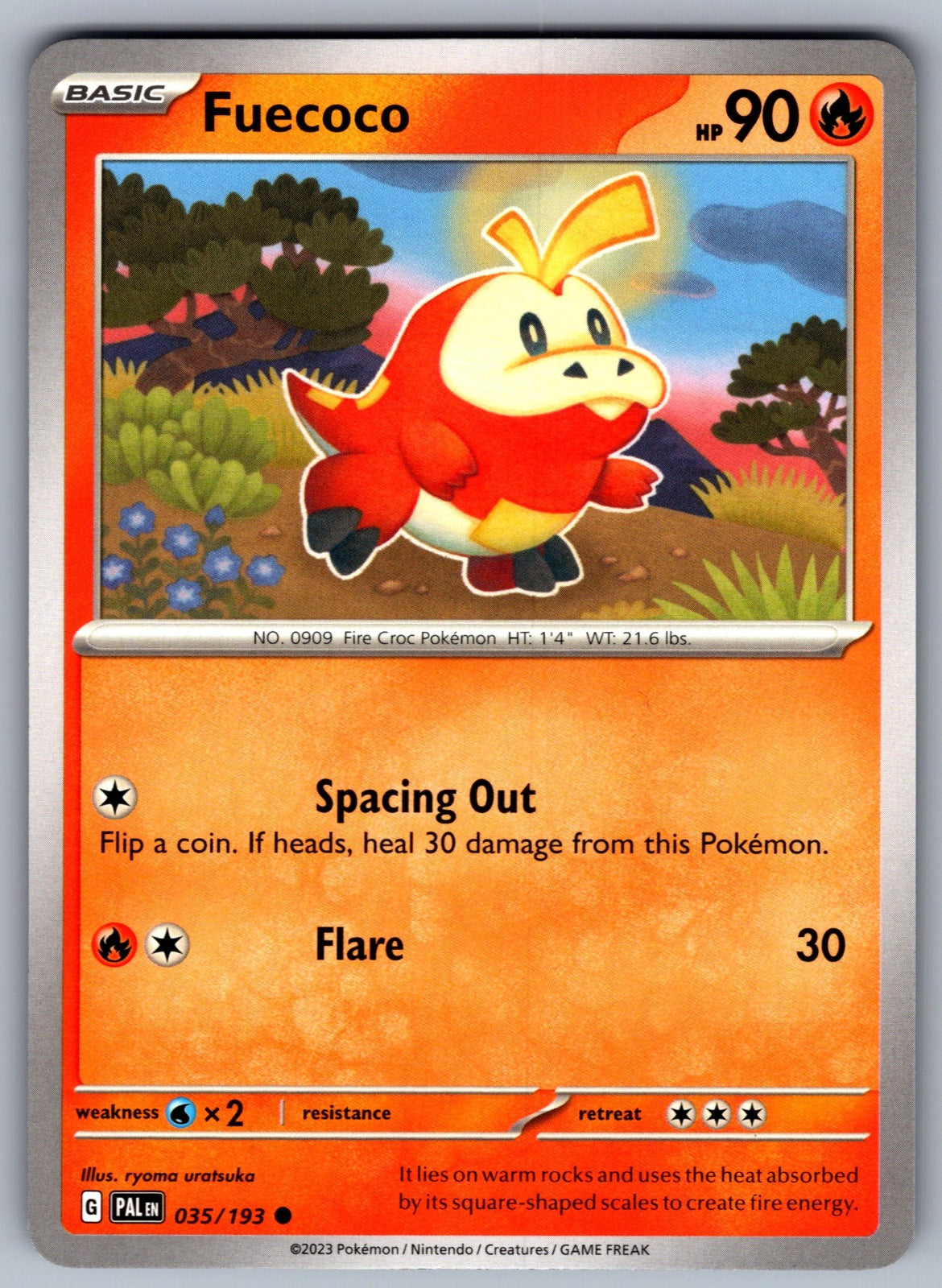 Fuecoco Common SV02: Paldea Evolved 035/193 NM 2023