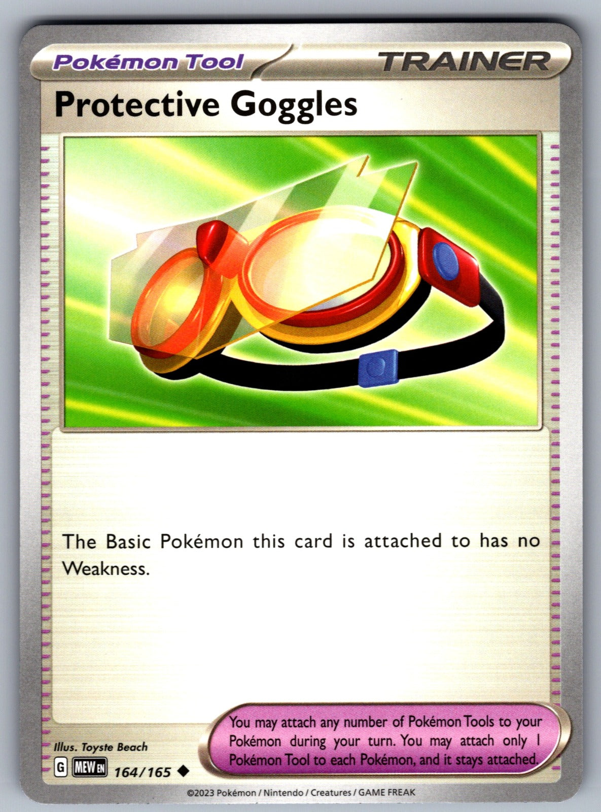 Protective Goggles Uncommon SV: Scarlet & Violet 151 164/165 NM 2023