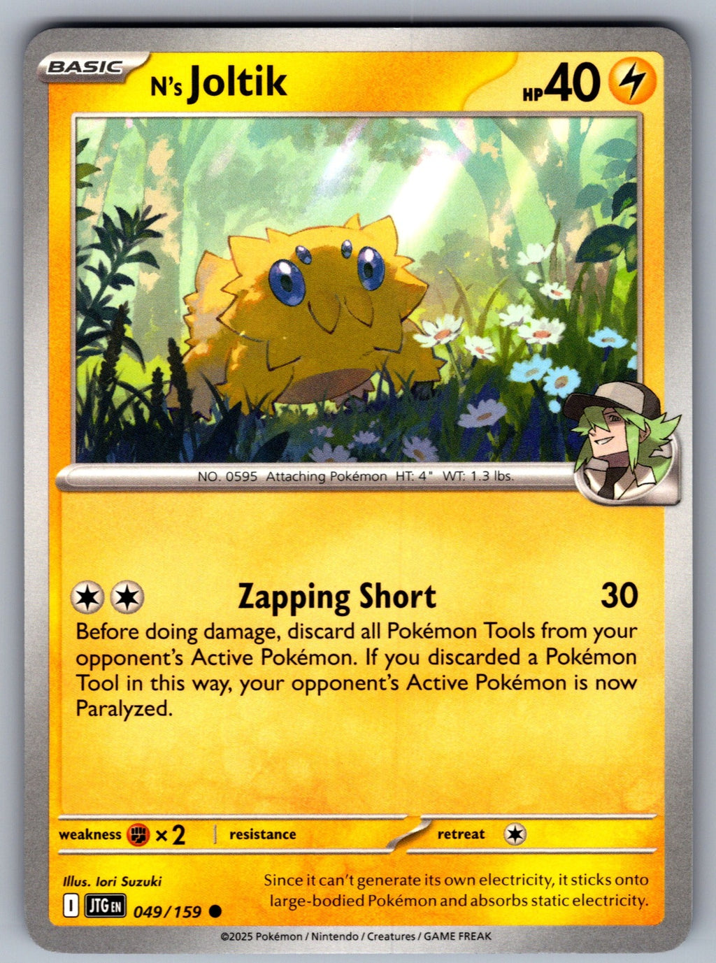 N's Joltik Common SV09: Journey Together 049/159 NM 2025