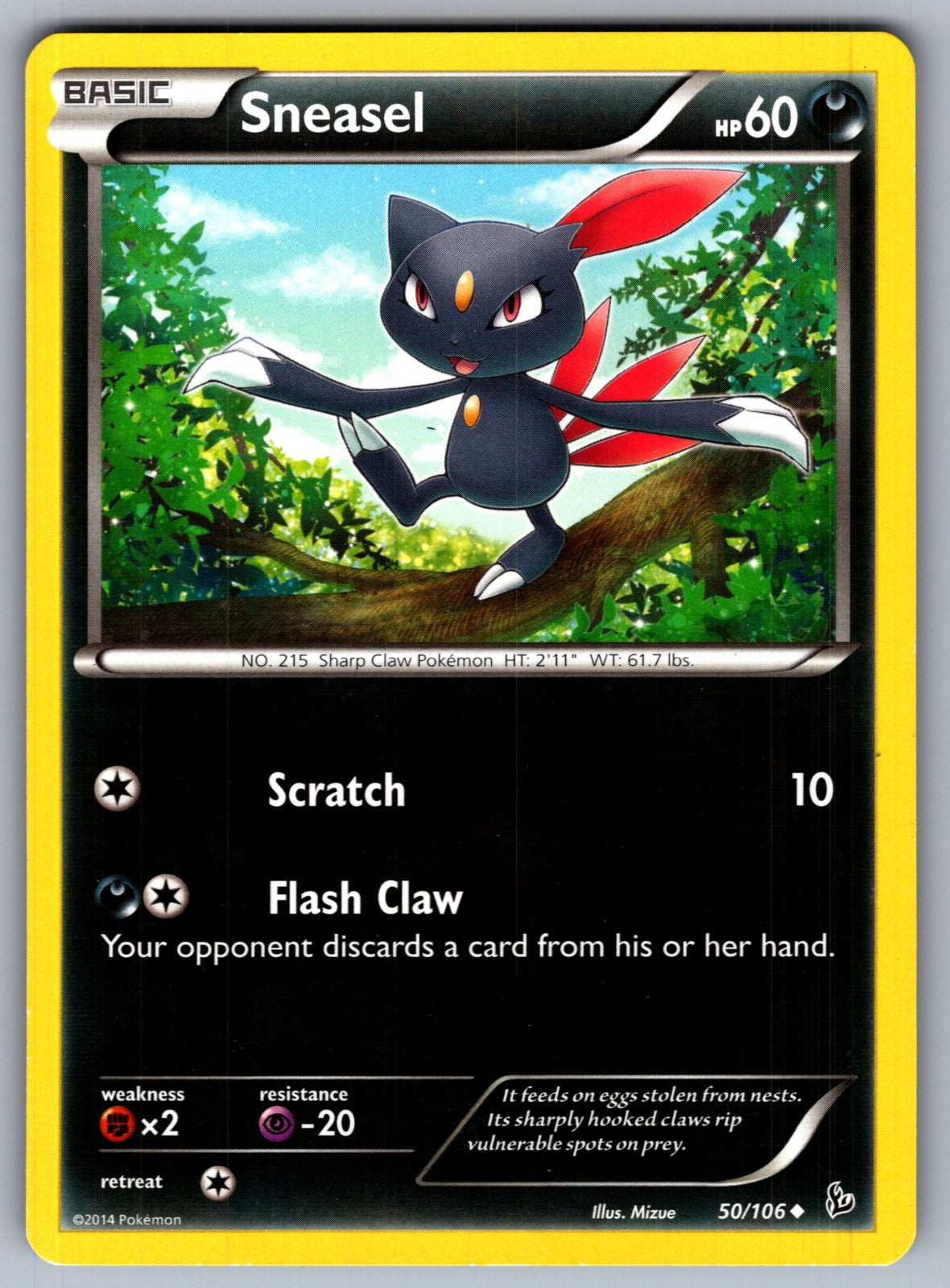 Sneasel (50) Uncommon XY - Flashfire 50/106 LP 2014