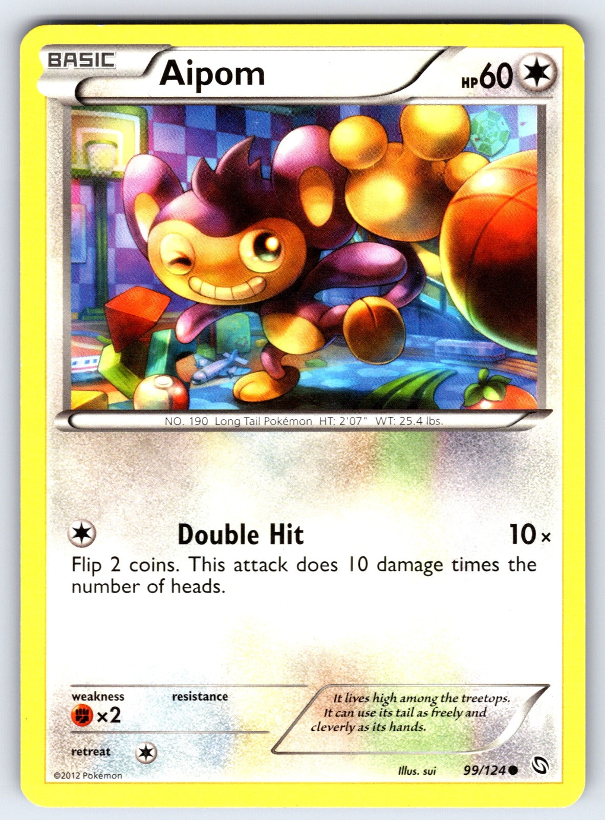 Aipom Common Dragons Exalted 99/124 LP 2012
