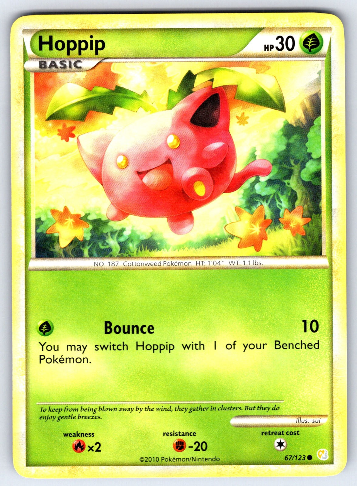Hoppip Common HeartGold SoulSilver 67/123 LP 2010