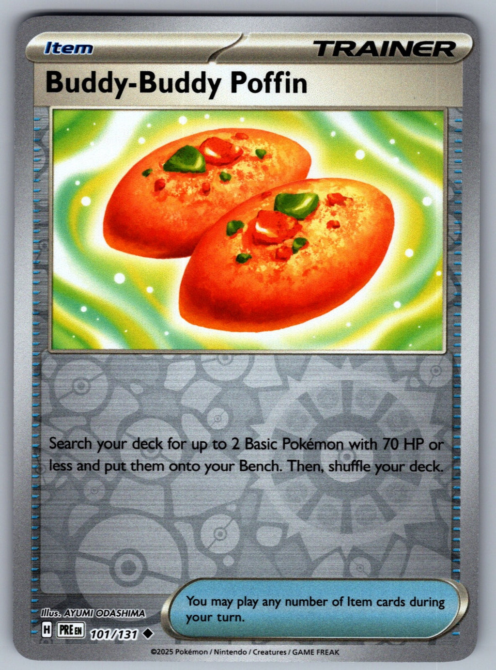 Buddy-Buddy Poffin Reverse Holo Uncommon SV: Prismatic Evolutions 101/131 NM 202