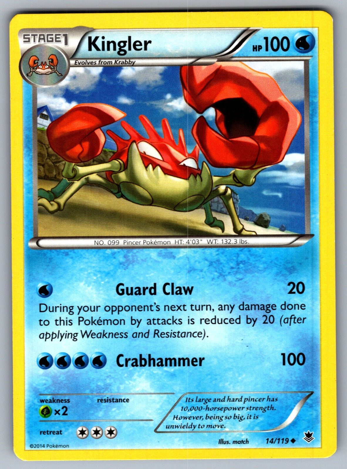 Kingler Uncommon XY - Phantom Forces 14/119 LP 2014
