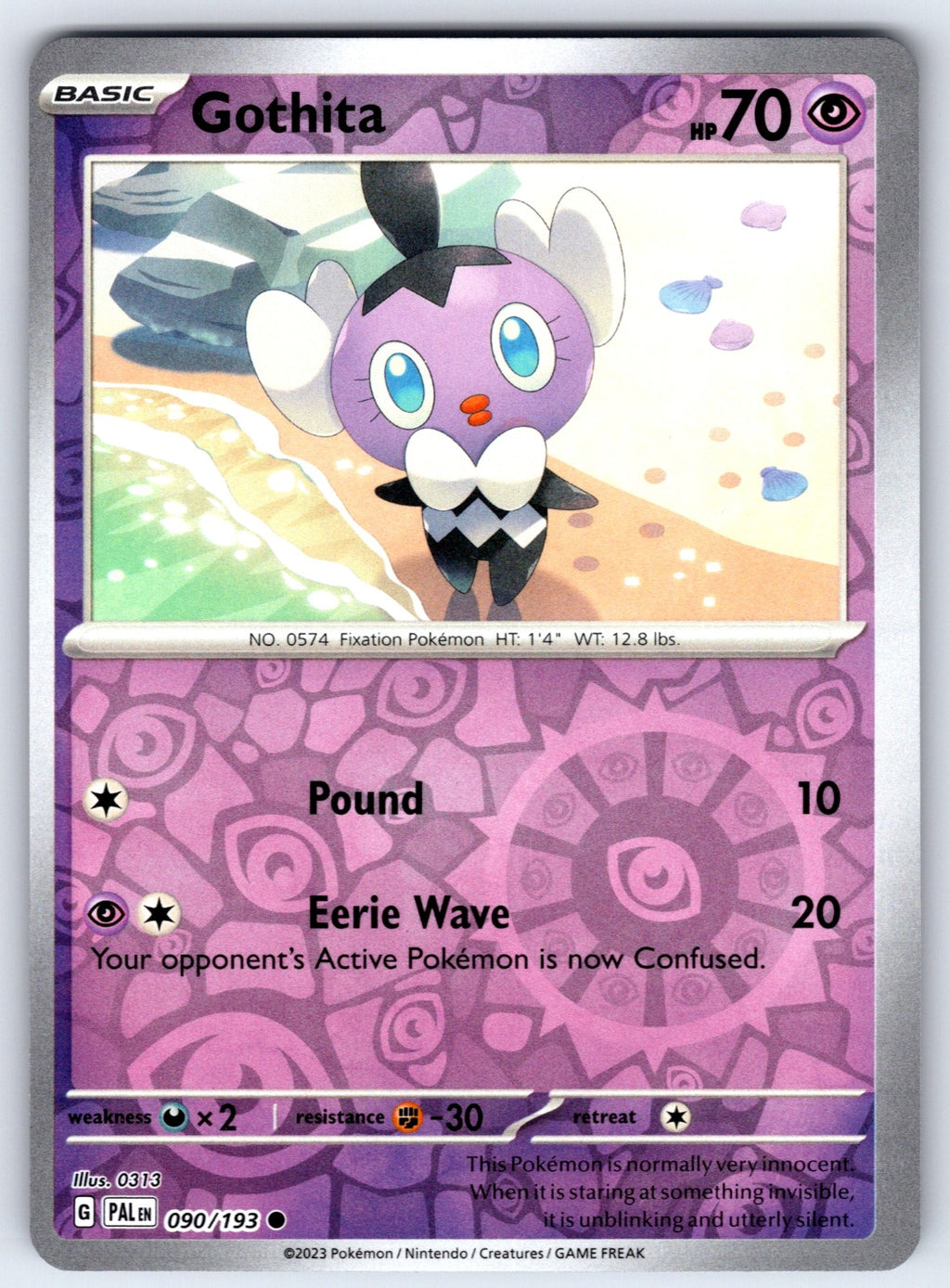 Gothita Reverse Holo Common SV02: Paldea Evolved 090/193 NM 2023
