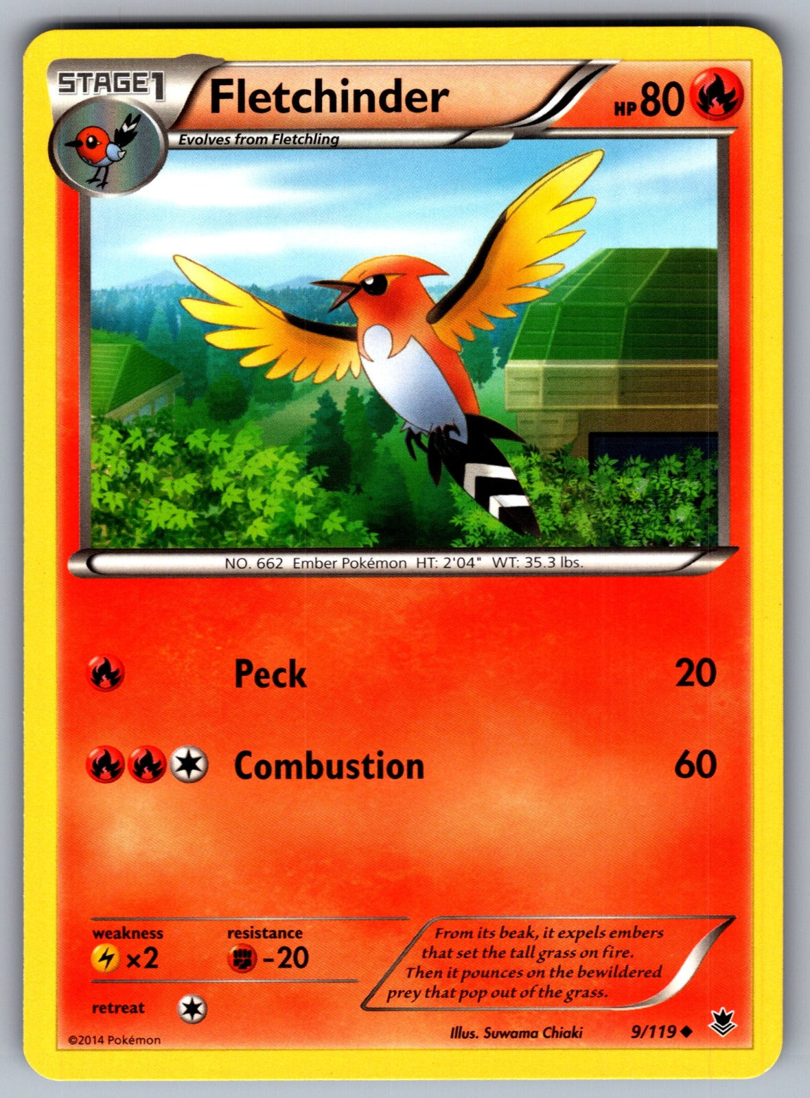 Fletchinder Uncommon XY - Phantom Forces 9/119 LP 2014