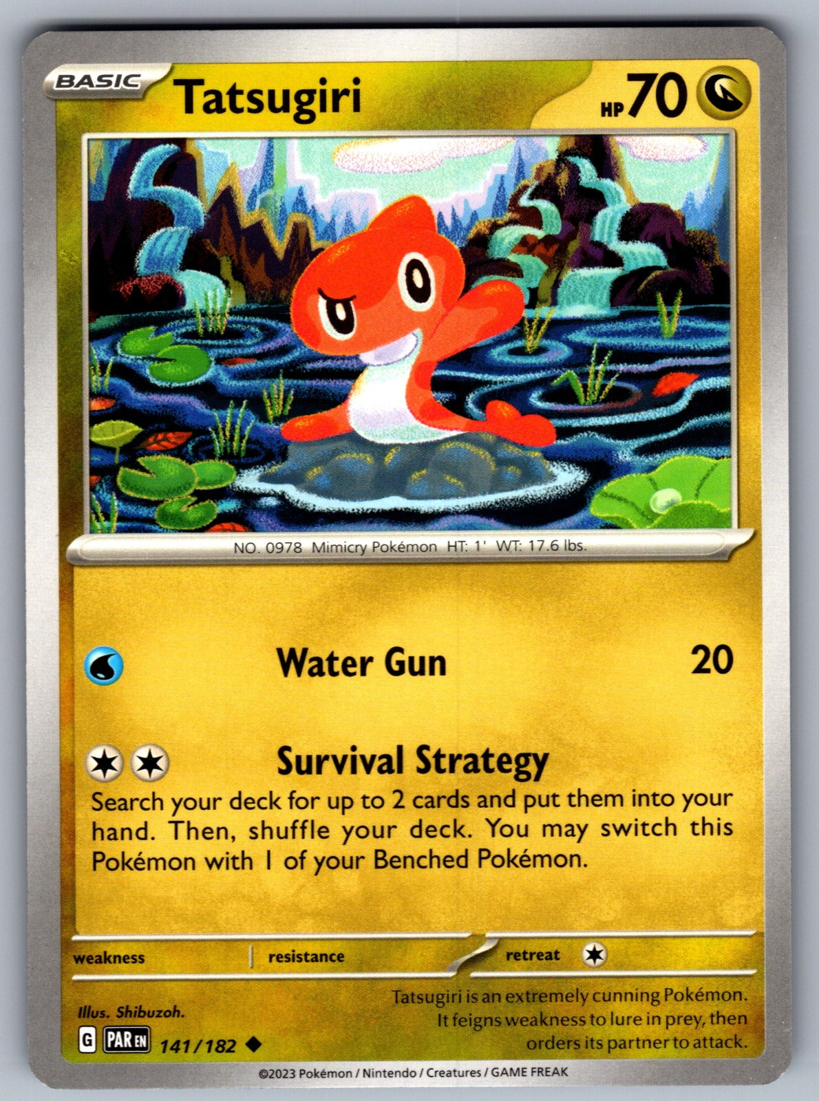Tatsugiri Uncommon SV04: Paradox Rift 141/182 NM 2023