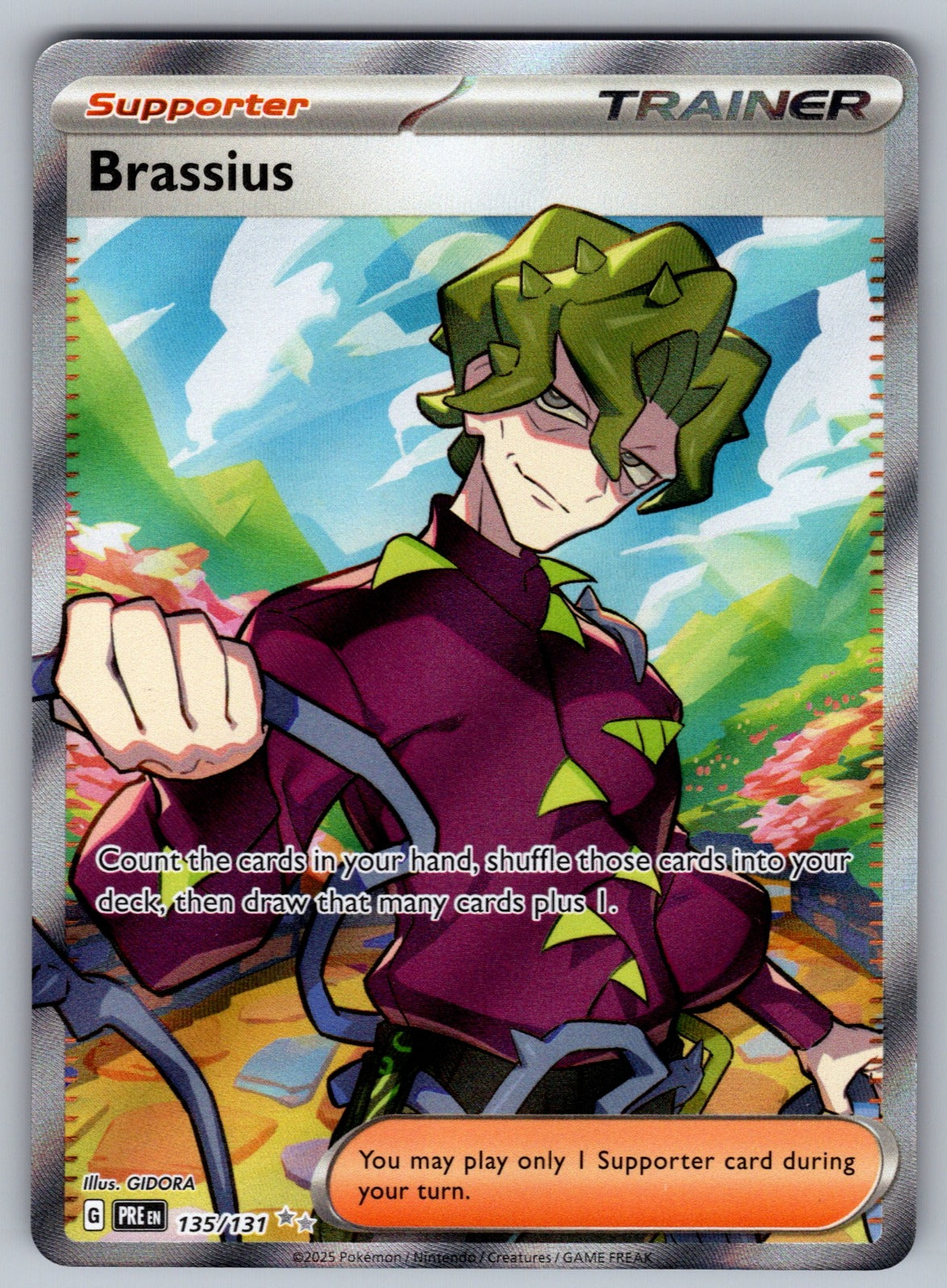 Brassius Holo Ultra Rare SV: Prismatic Evolutions 135/131 NM 2025