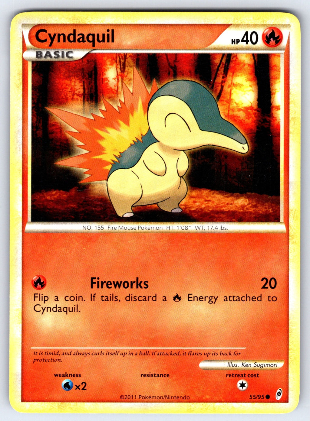 Cyndaquil Common Call of Legends 55/95 LP 2011