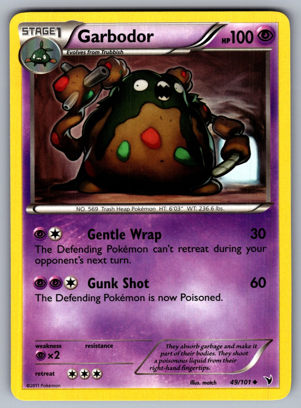 Garbodor Uncommon Noble Victories 49/101 LP 2011