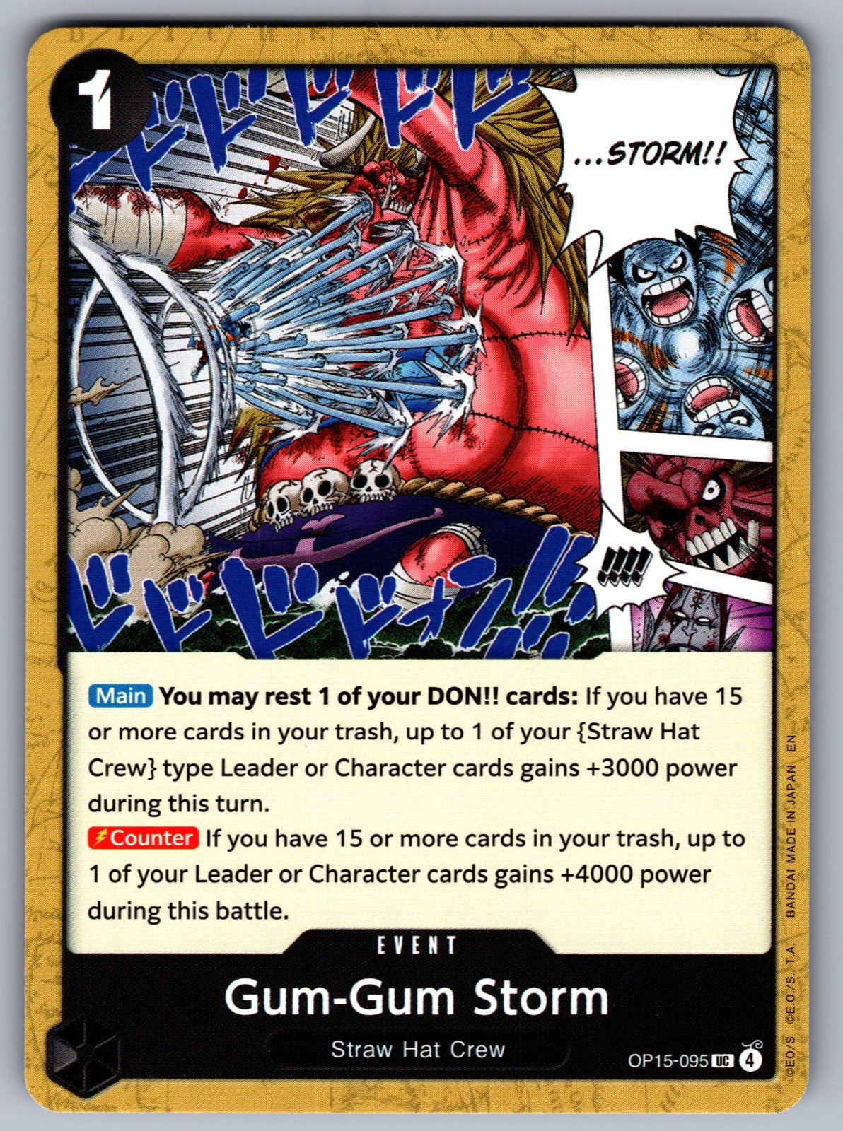 Gum-Gum Storm UC Adventure on Kami's Island OP15-095 NM 2026