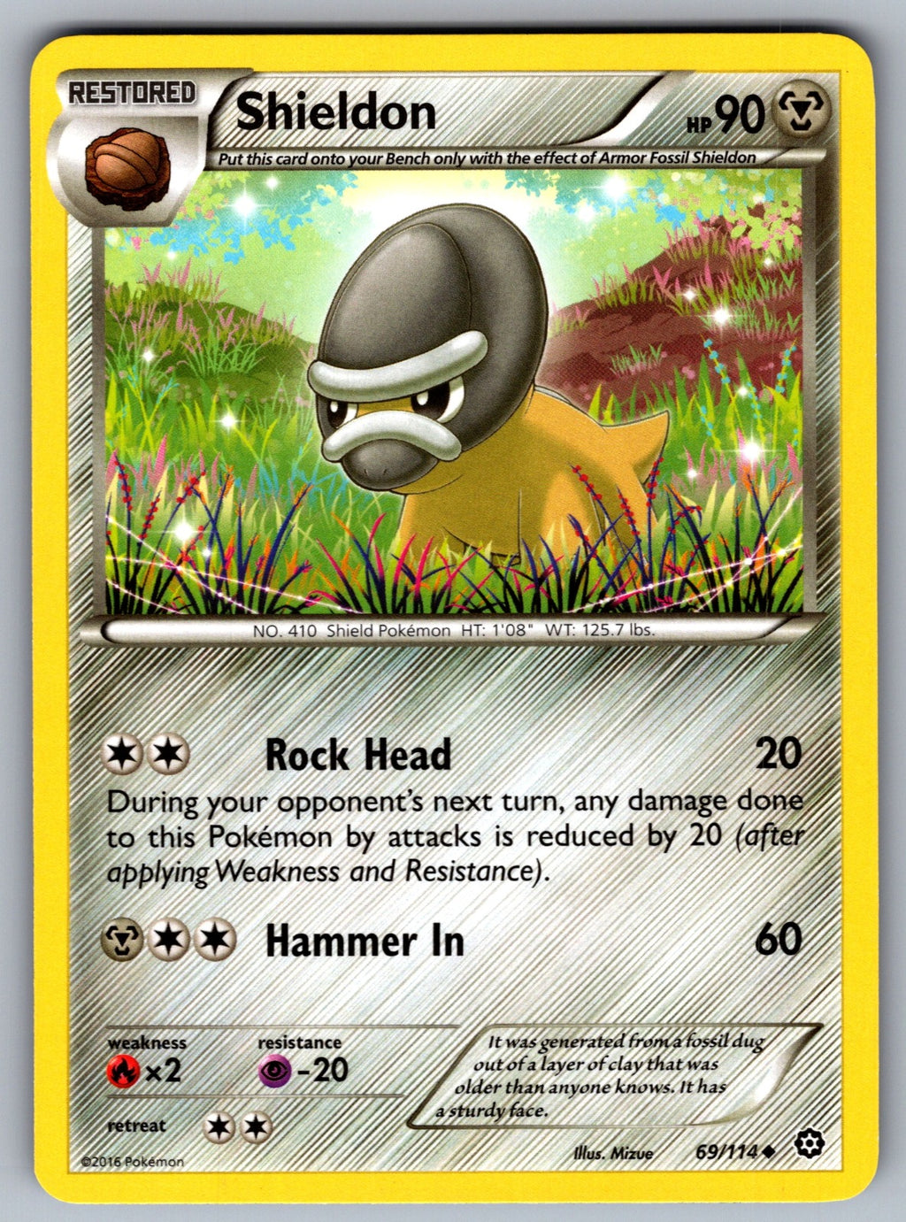 Shieldon Uncommon XY - Steam Siege 69/114 LP 2016