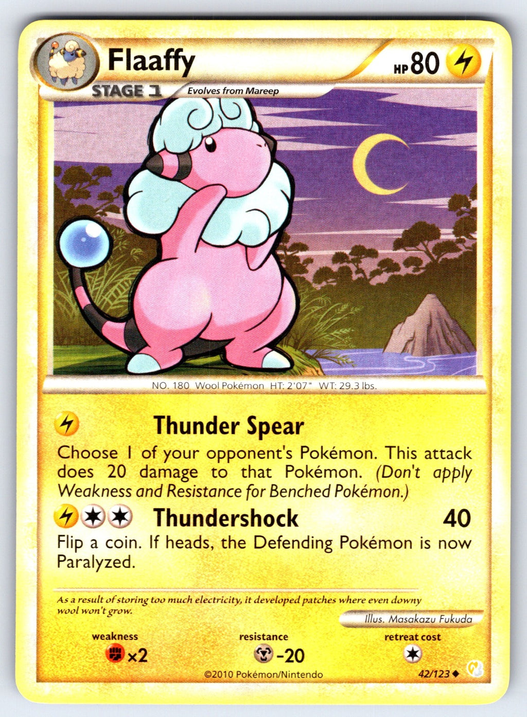 Flaaffy Uncommon HeartGold SoulSilver 42/123 LP 2010