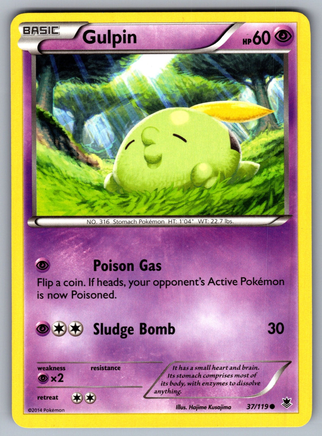 Gulpin Common XY - Phantom Forces 37/119 LP 2014