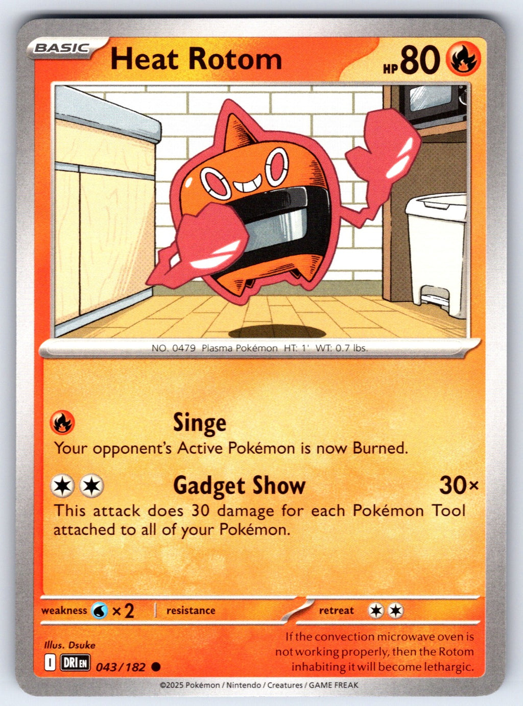 Heat Rotom Common SV10: Destined Rivals 043/182 NM 2025