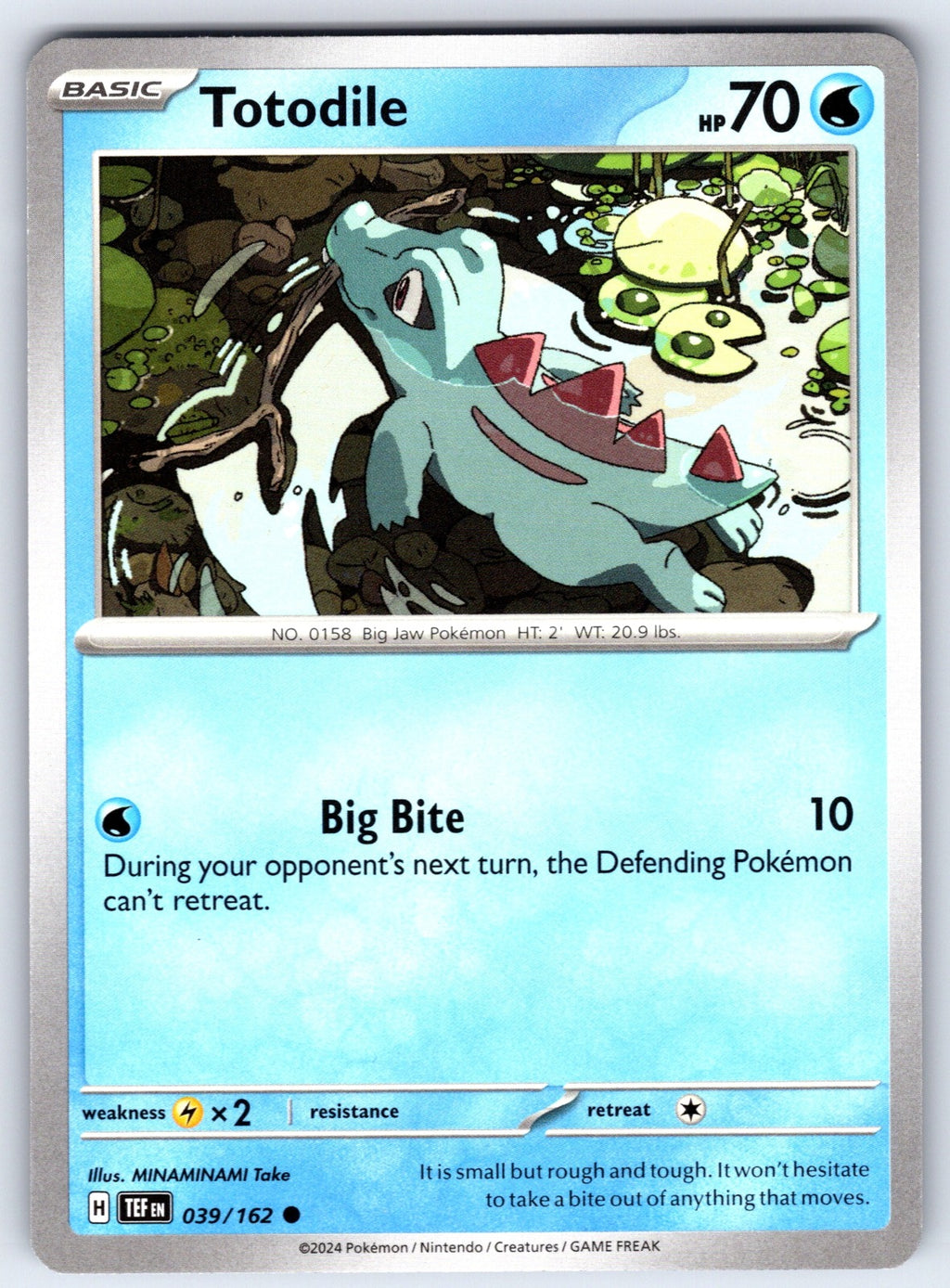 Totodile Common SV05: Temporal Forces 039/162 NM 2024