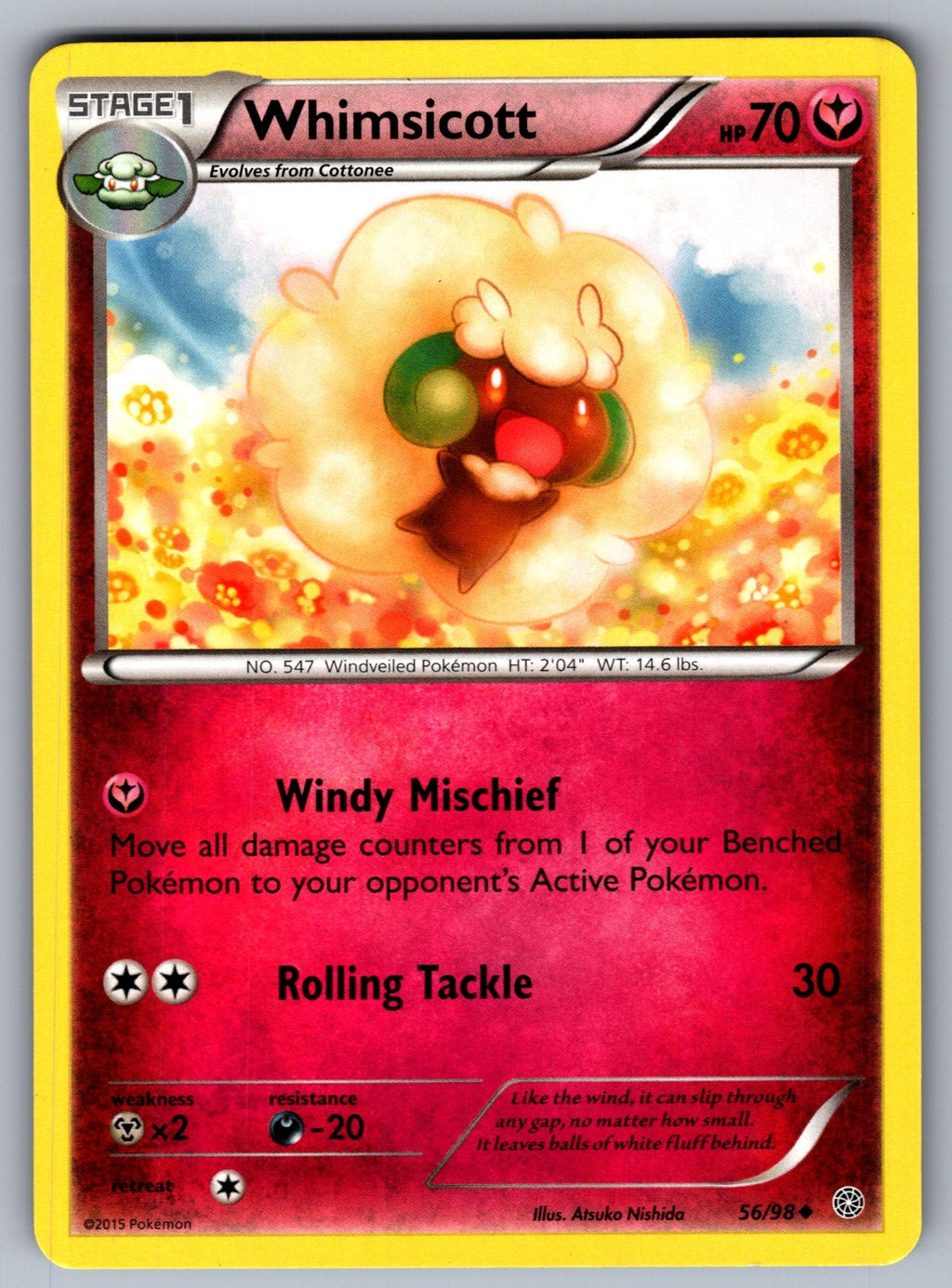 Whimsicott Uncommon XY - Ancient Origins 56/98 LP 2015