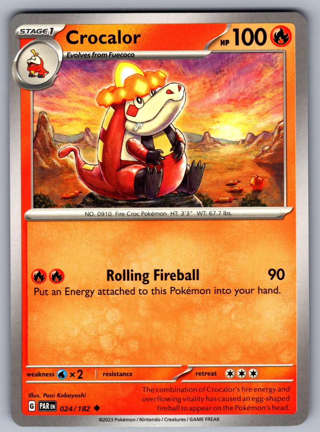 Crocalor Uncommon SV04: Paradox Rift 024/182 NM 2023