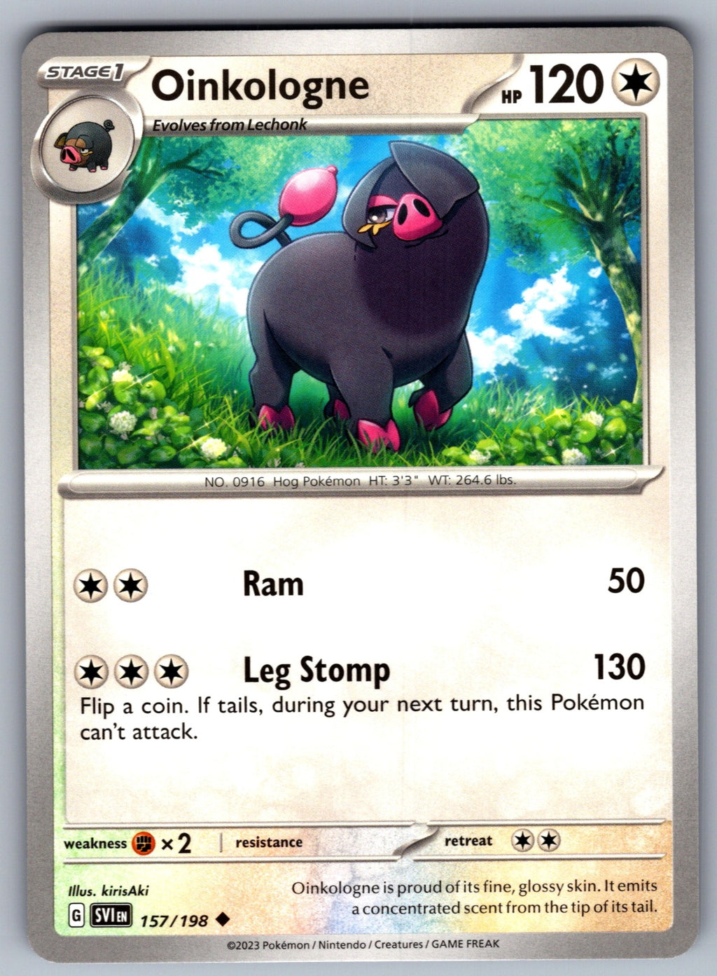 Oinkologne Uncommon SV01: Scarlet & Violet Base Set 157/198 NM 2023