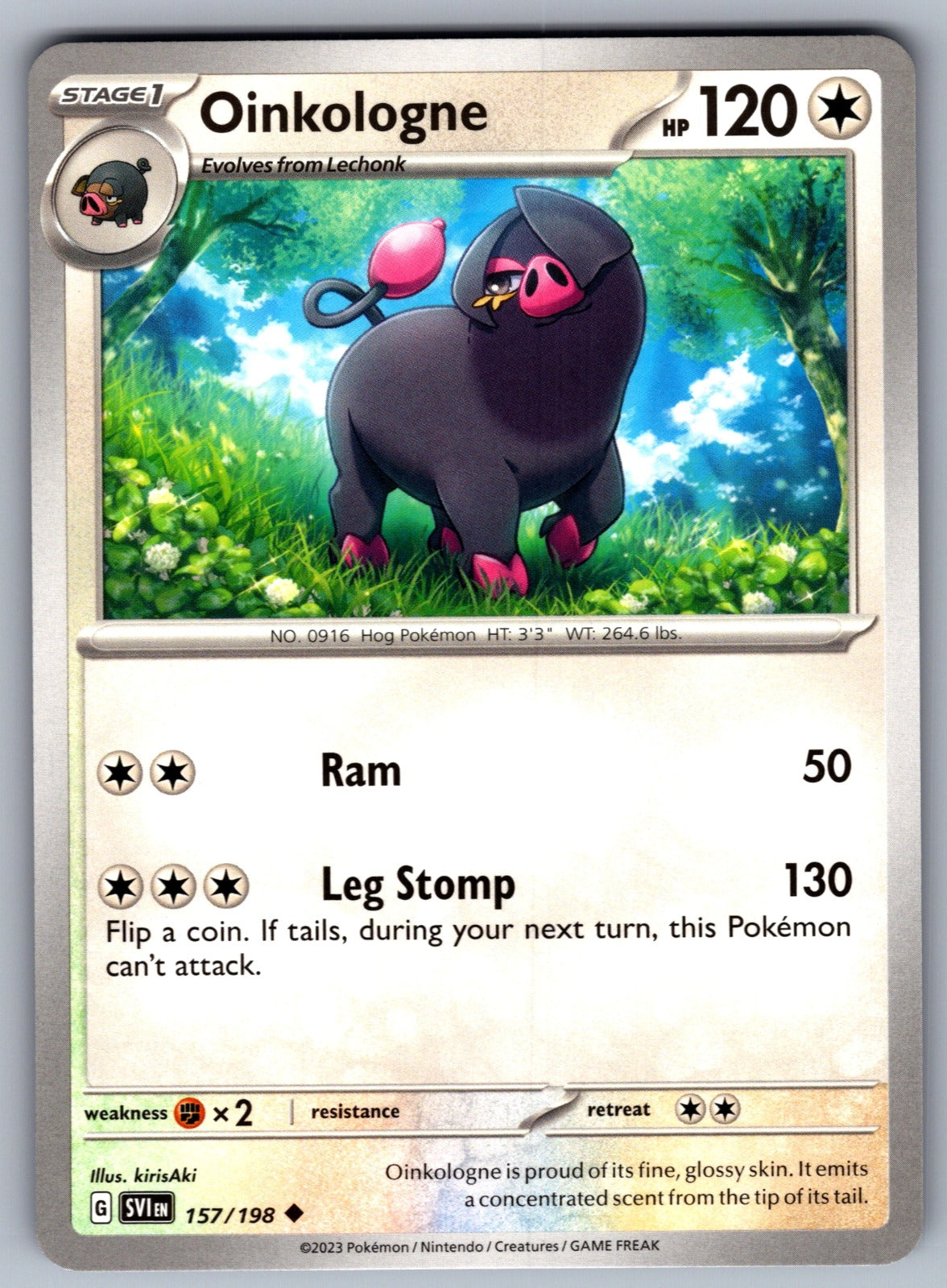 Oinkologne Uncommon SV01: Scarlet & Violet Base Set 157/198 NM 2023