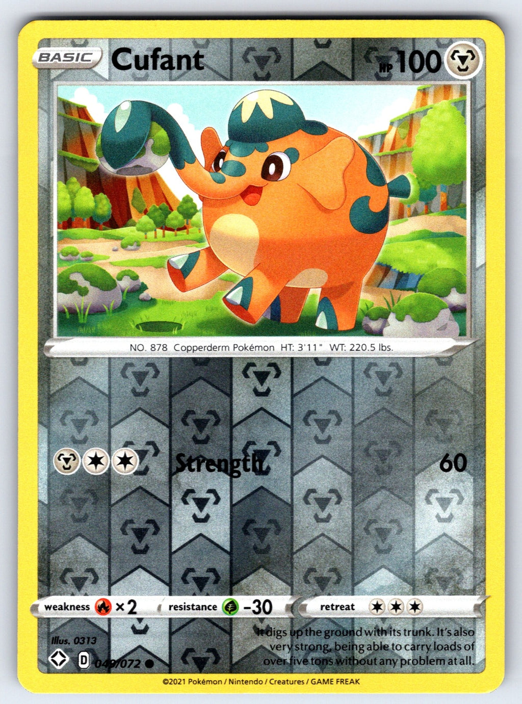 Cufant Reverse Holo Common Shining Fates 049/072 NM 2021