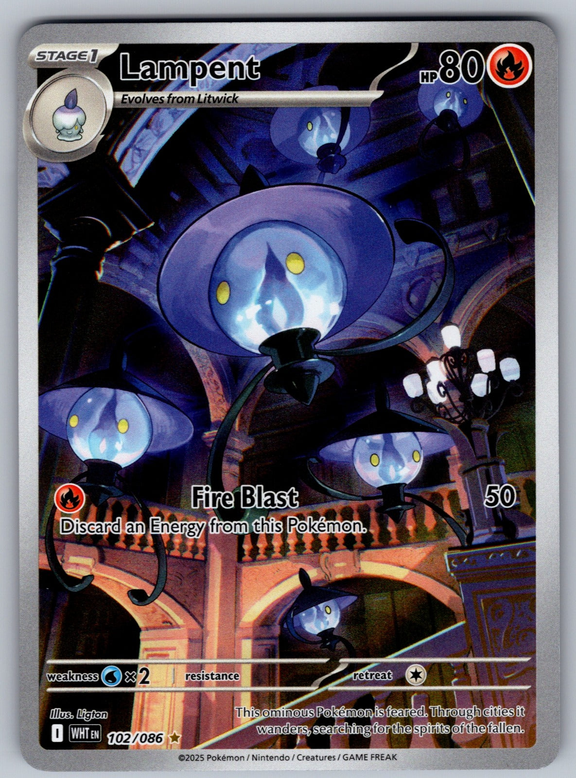 Lampent Holo Illustration Rare SV: White Flare 102/086 NM 2025