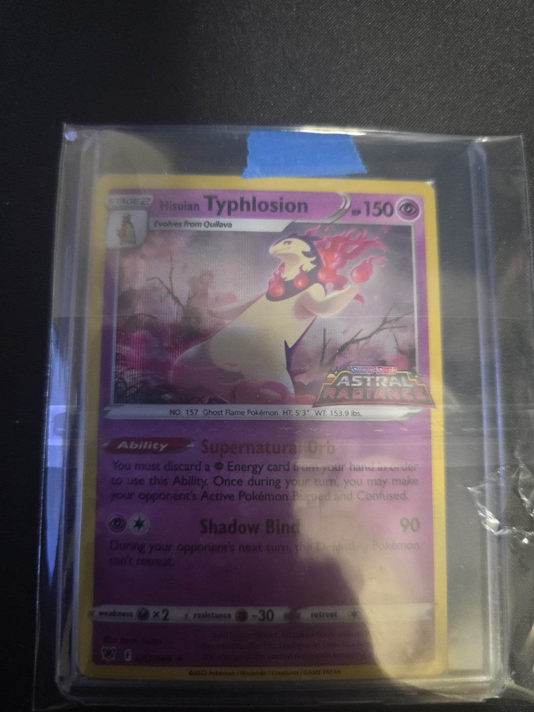 Hisuian Typhlosion 052 Astral Radiance Stamp GameStop Exclusive Pokemon Sealed