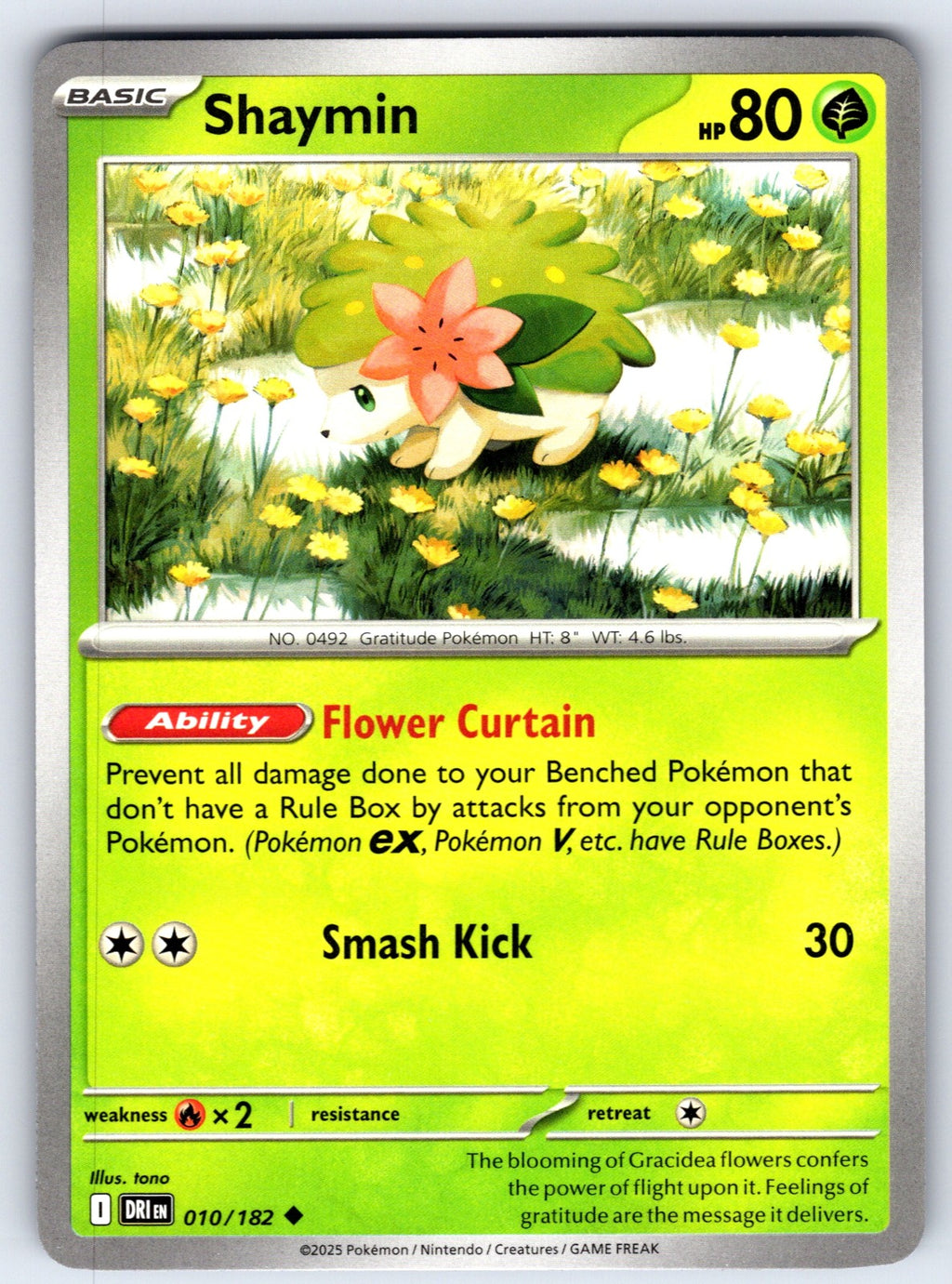 Shaymin Uncommon SV10: Destined Rivals 010/182 NM 2025