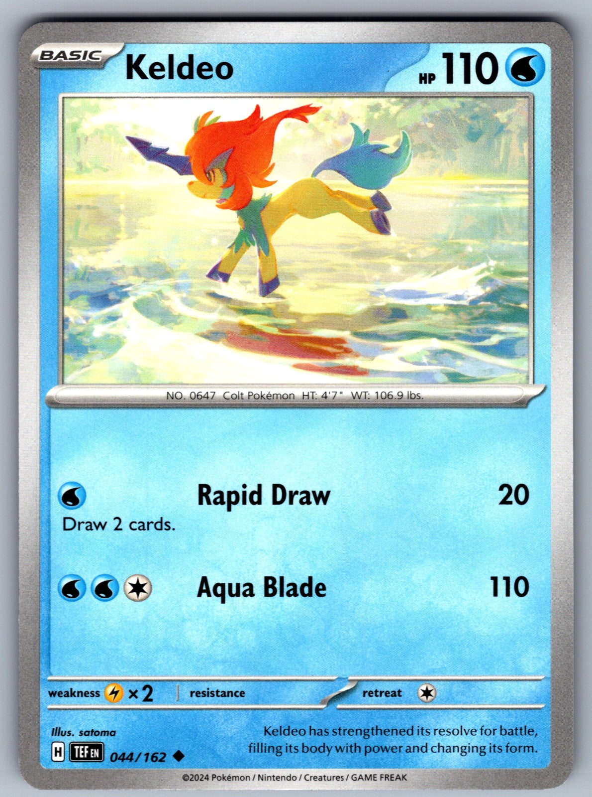 Keldeo Uncommon SV05: Temporal Forces 044/162 NM 2024