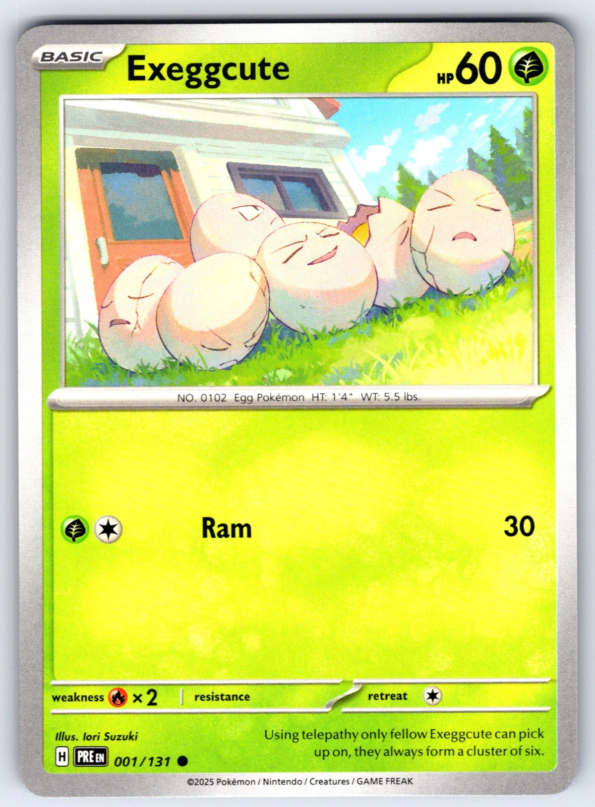 Exeggcute Common SV: Prismatic Evolutions 001/131 NM 2025