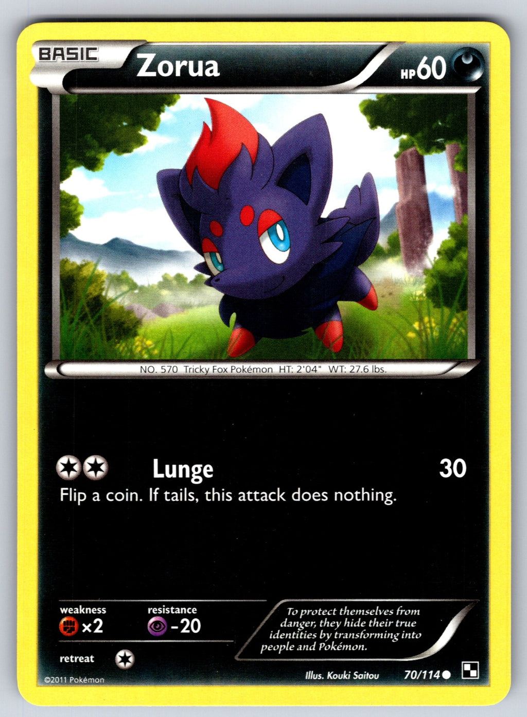Zorua Common Black and White 70/114 LP 2011