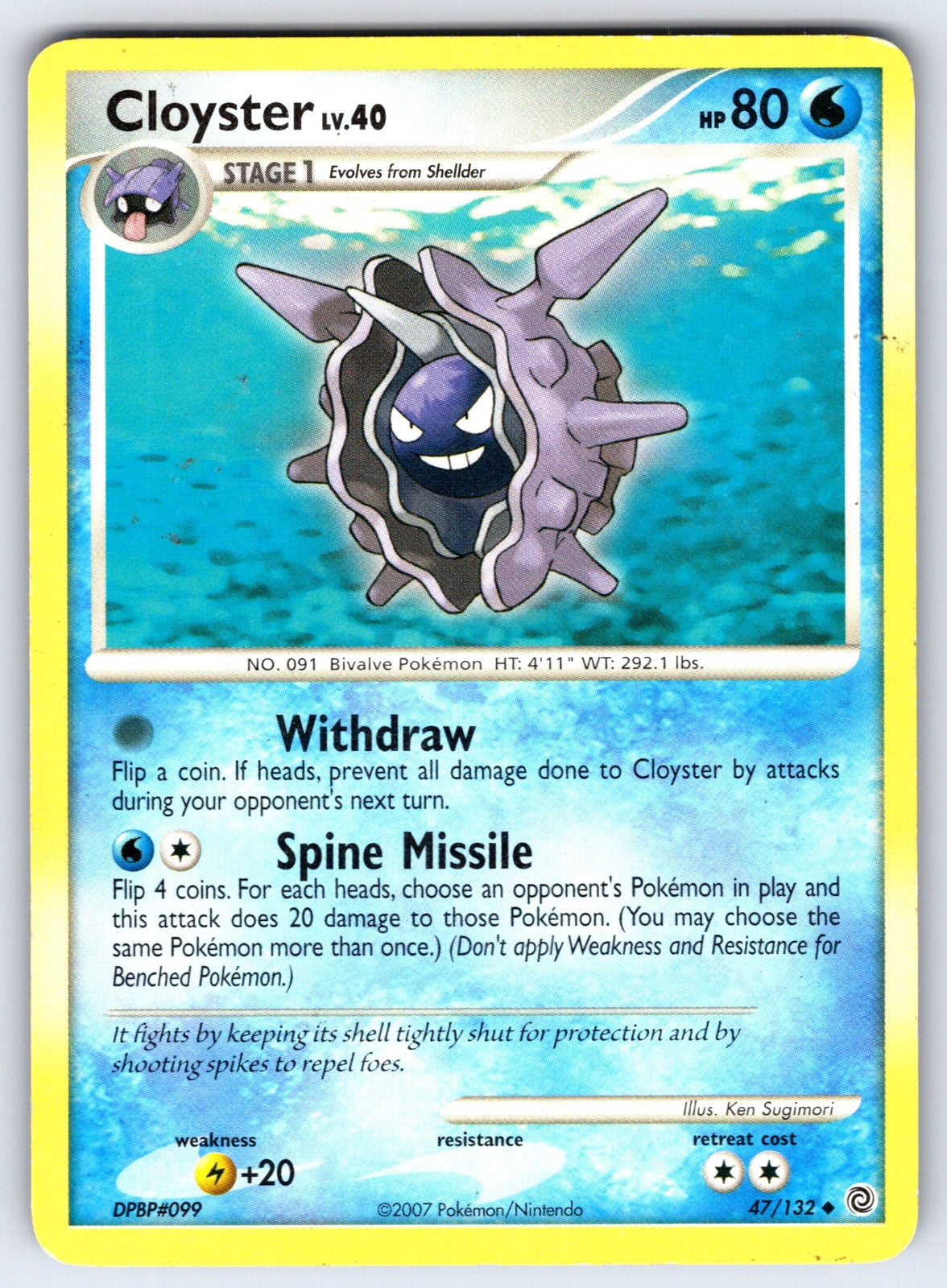 Cloyster Uncommon Secret Wonders 47/132 LP 2007