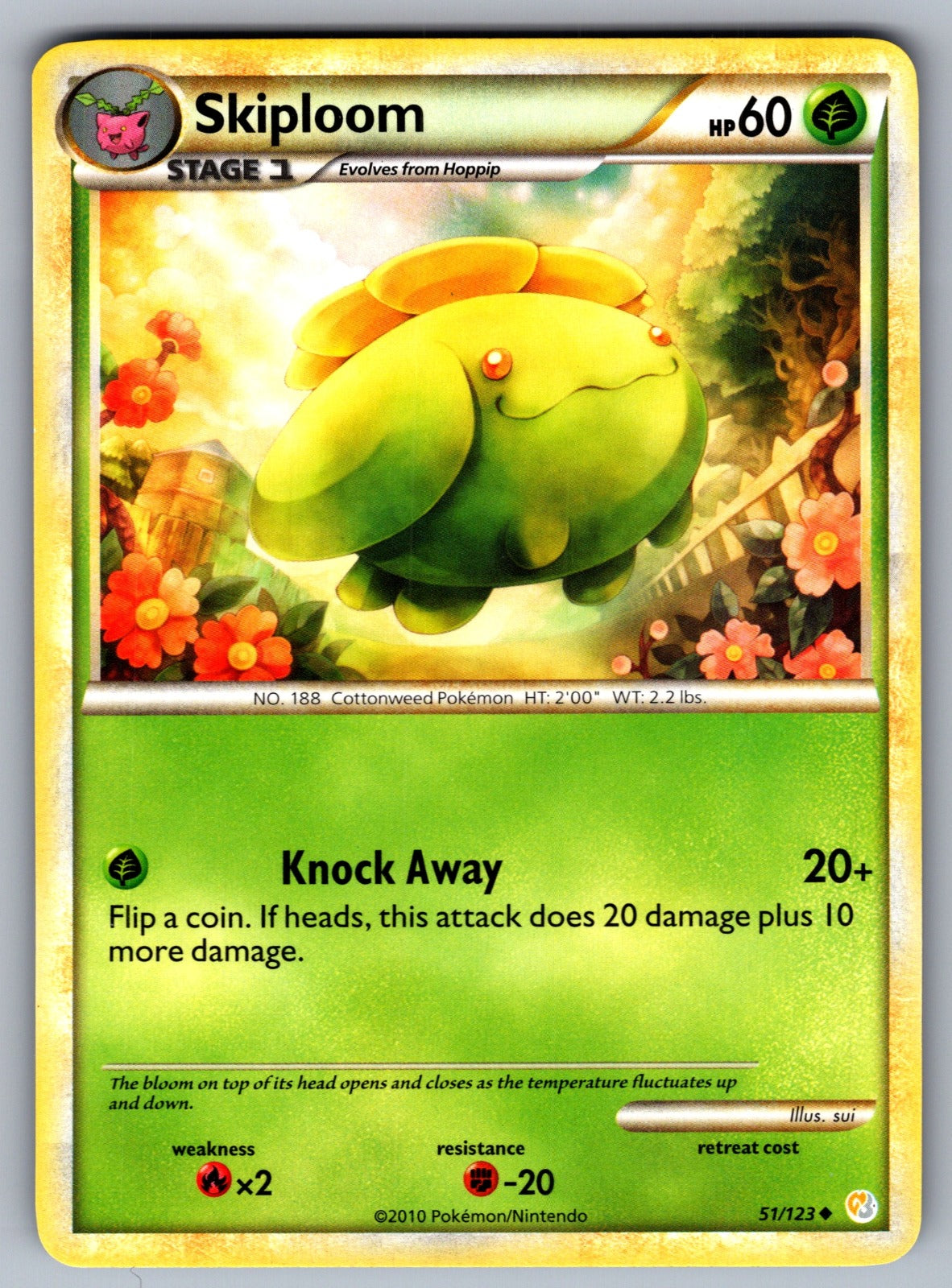 Skiploom Uncommon HeartGold SoulSilver 51/123 LP 2010