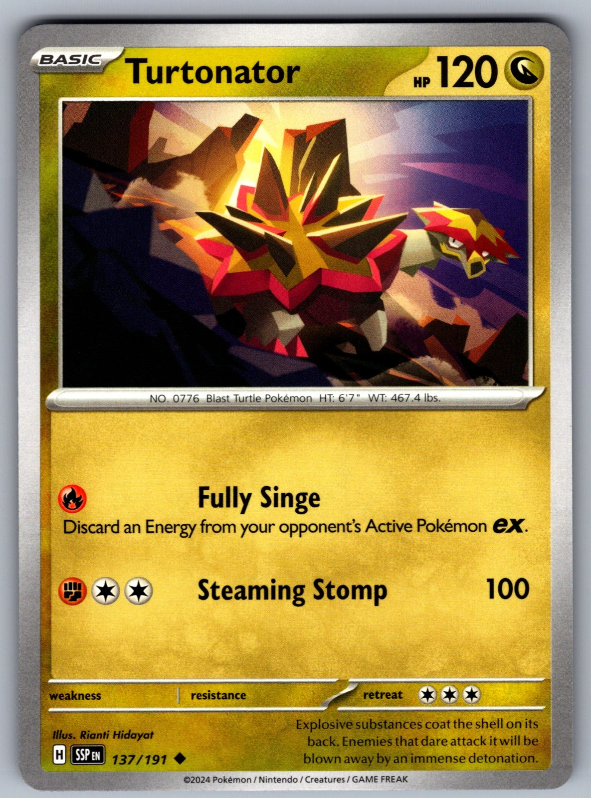 Turtonator Uncommon SV08: Surging Sparks 137/191 NM 2024