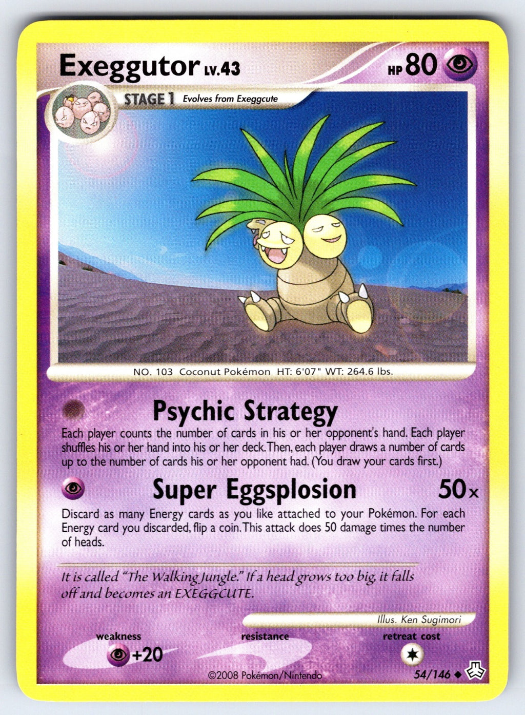 Exeggutor Uncommon Legends Awakened 54/146 LP 2008