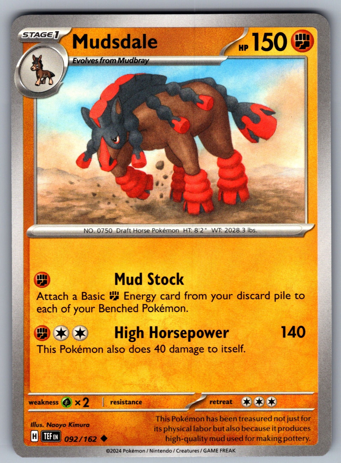 Mudsdale Uncommon SV05: Temporal Forces 092/162 NM 2024