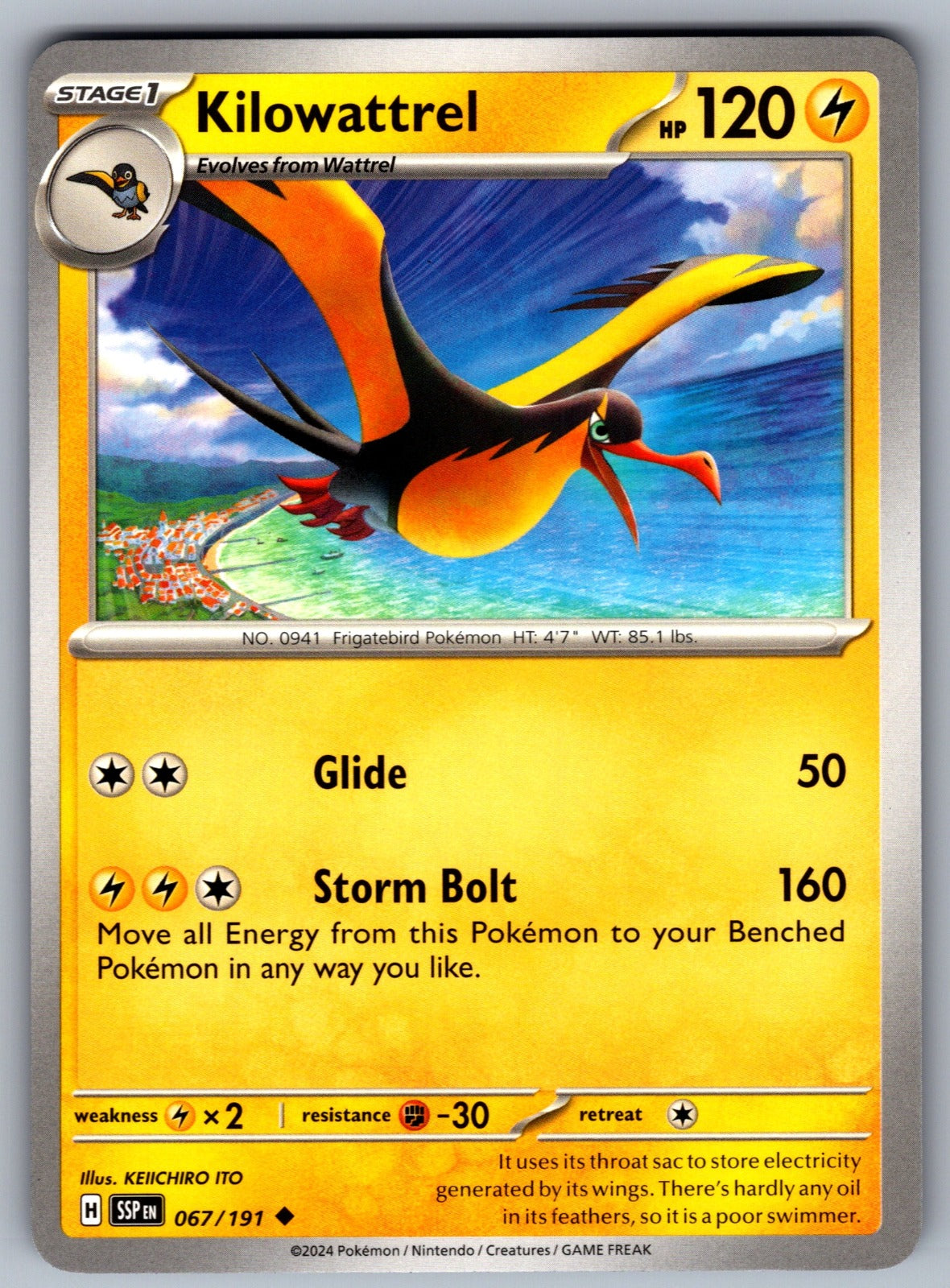 Kilowattrel Uncommon SV08: Surging Sparks 067/191 NM 2024