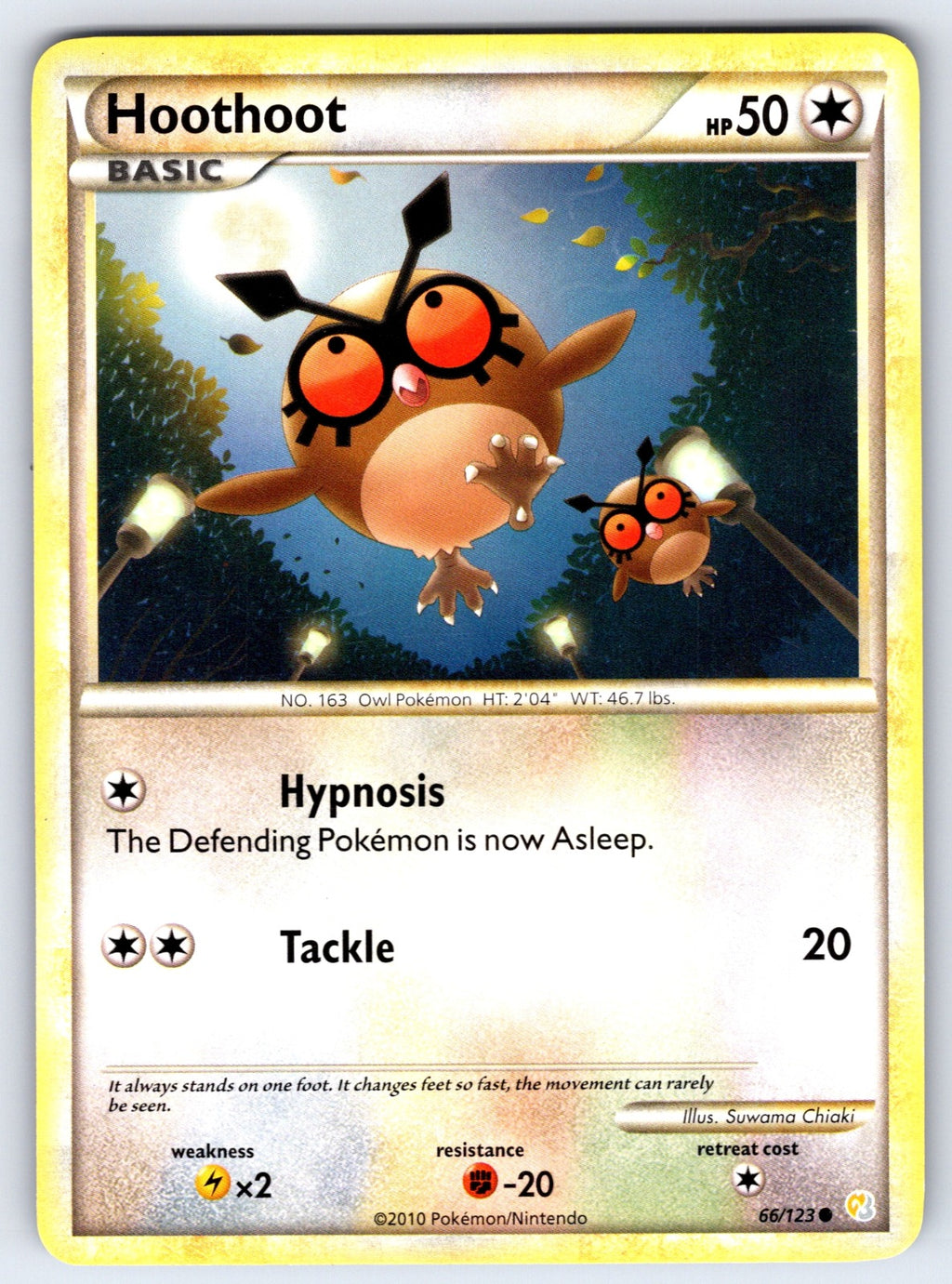 Hoothoot Common HeartGold SoulSilver 66/123 LP 2010