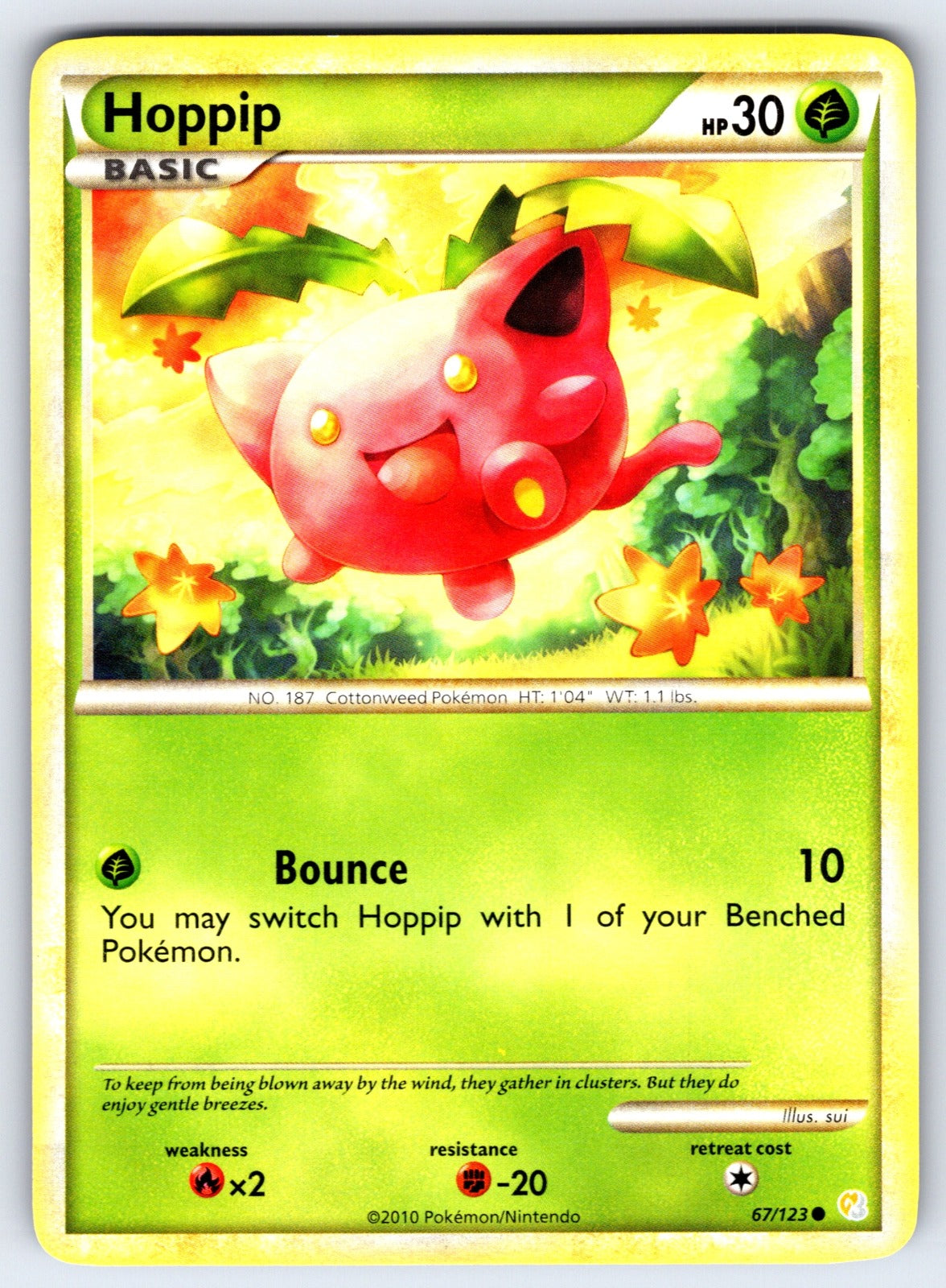 Hoppip Common HeartGold SoulSilver 67/123 LP 2010